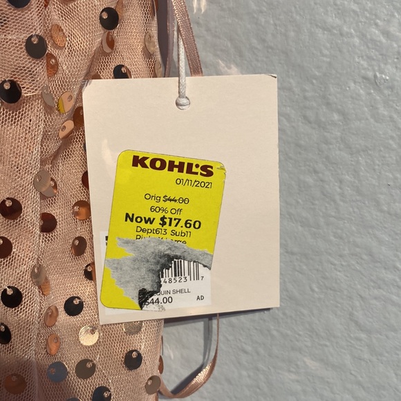 🆕 WT Sequence Pink LC Lauren Conrad top XL - Picture 9 of 14